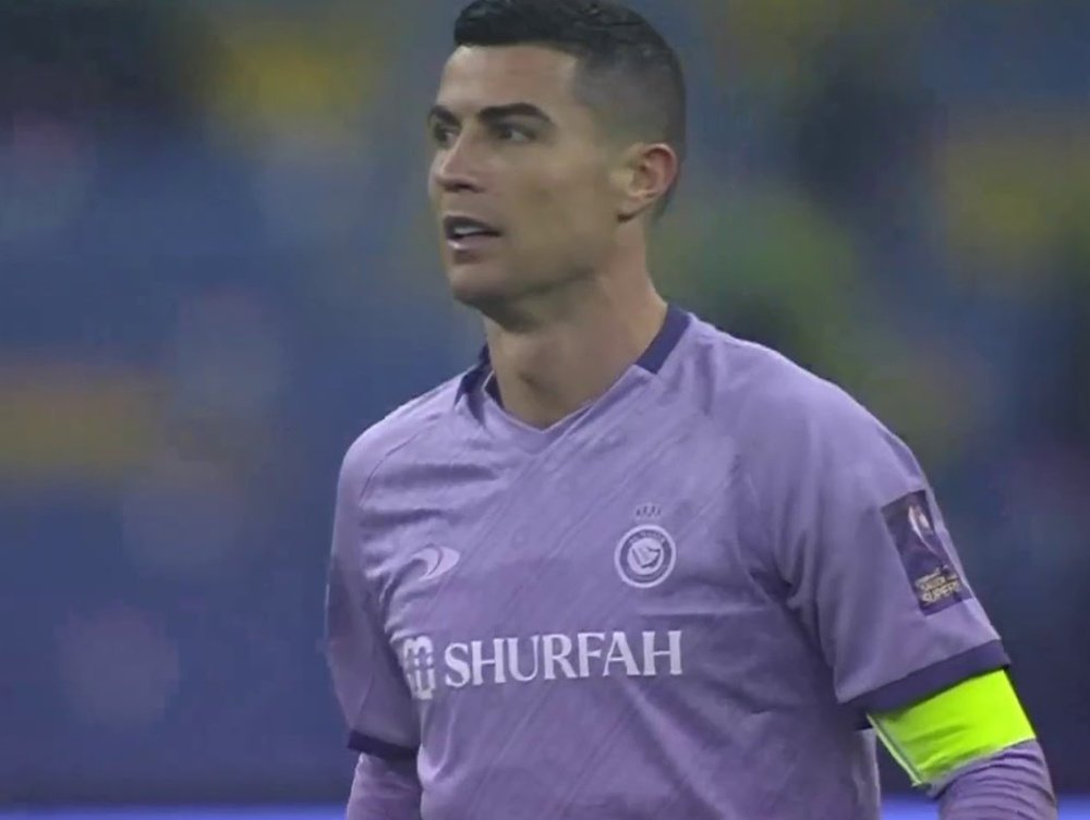 Cristiano Ronaldo, eliminado de la Supercopa de Arabia Saudí. Captura/RMCSport
