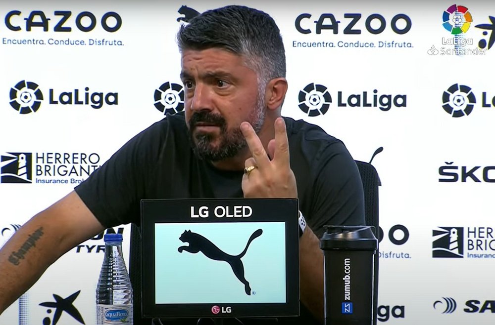Gattuso, en rueda de prensa. Captura/LaLiga