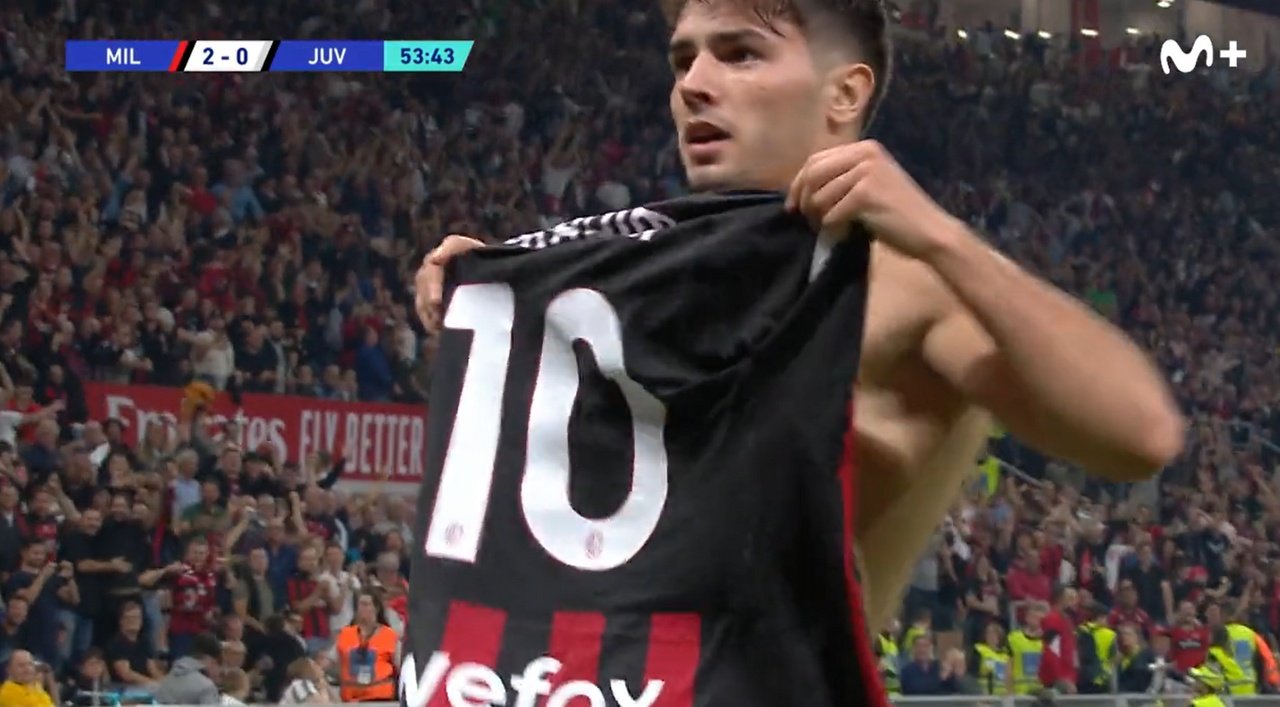Brahim Diaz spiega l'esultanza. Movistar