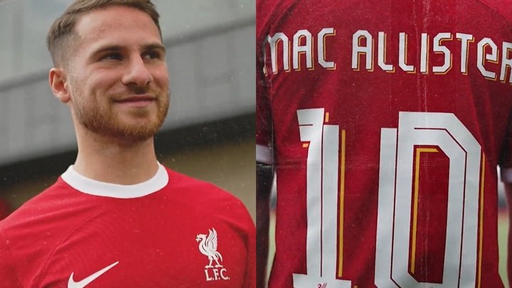 Mac Allister signe à Liverpool. Twitter/LFC