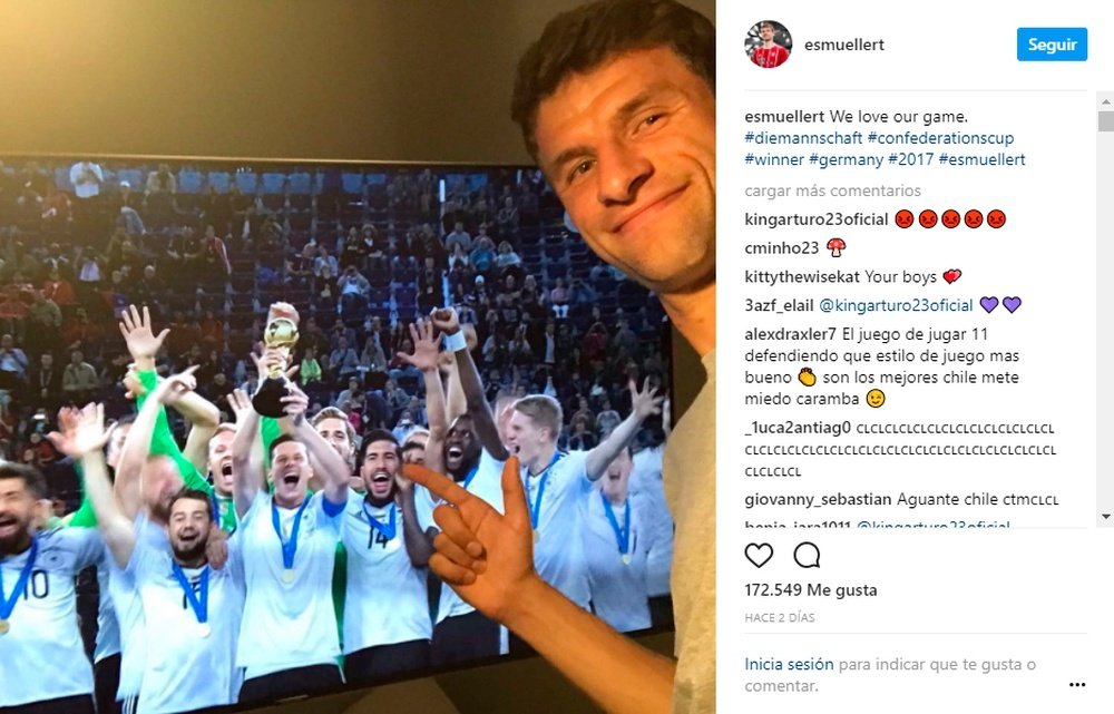 Müller enfadó al 'Rey Arturo' con su publicación. Instagram/esmuellert
