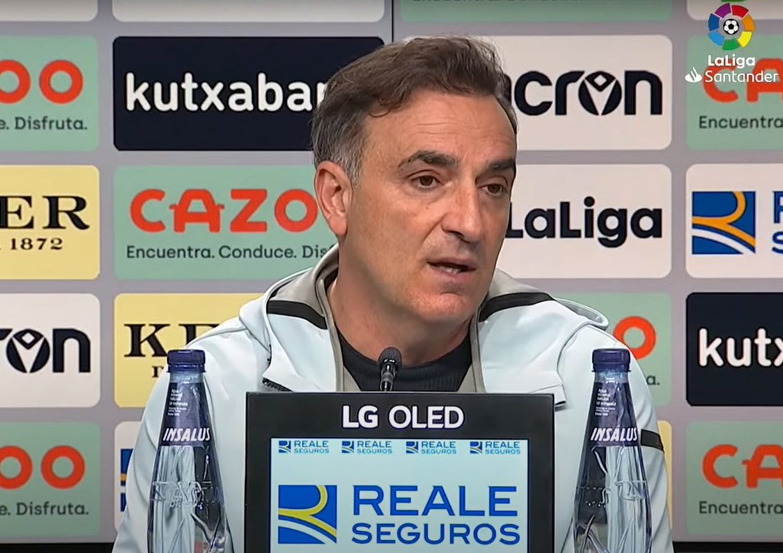 Carvalhal, en rueda de prensa. Captura/LaLiga