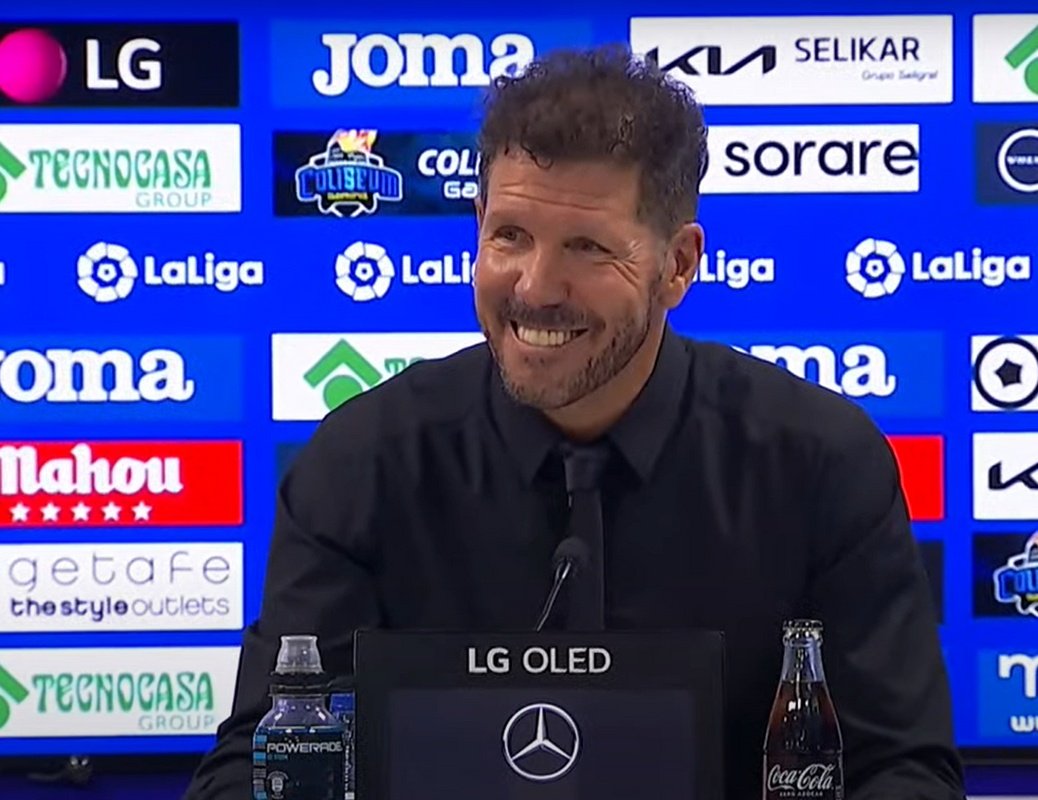 Diego Simeone, en rueda de prensa. Captura / LaLiga