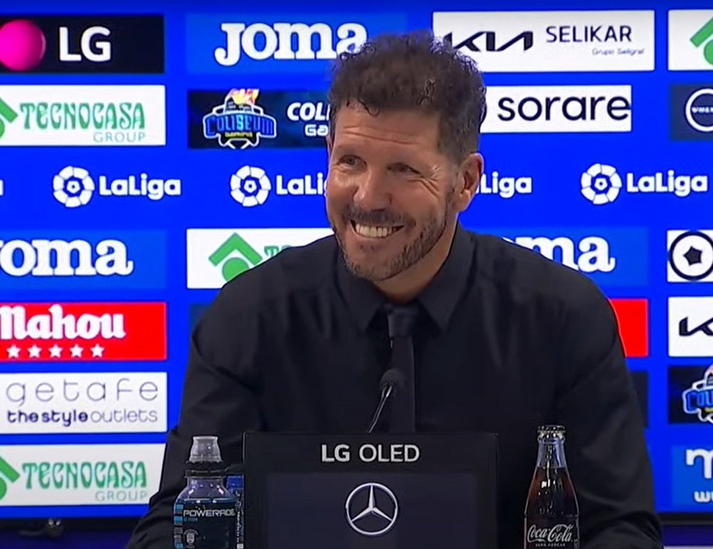 Diego Simeone, en rueda de prensa. Captura / LaLiga