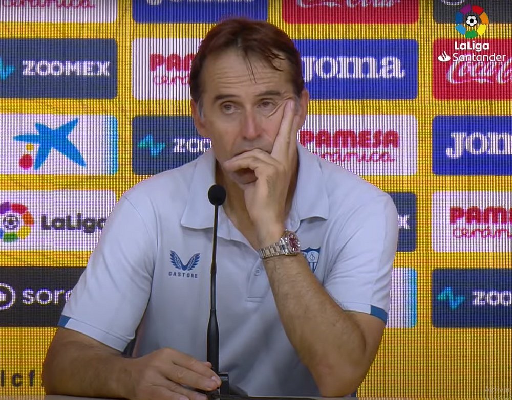 Captura de pantalla de la rueda de prensa de Julen Lopetegui. Captura/LaLiga