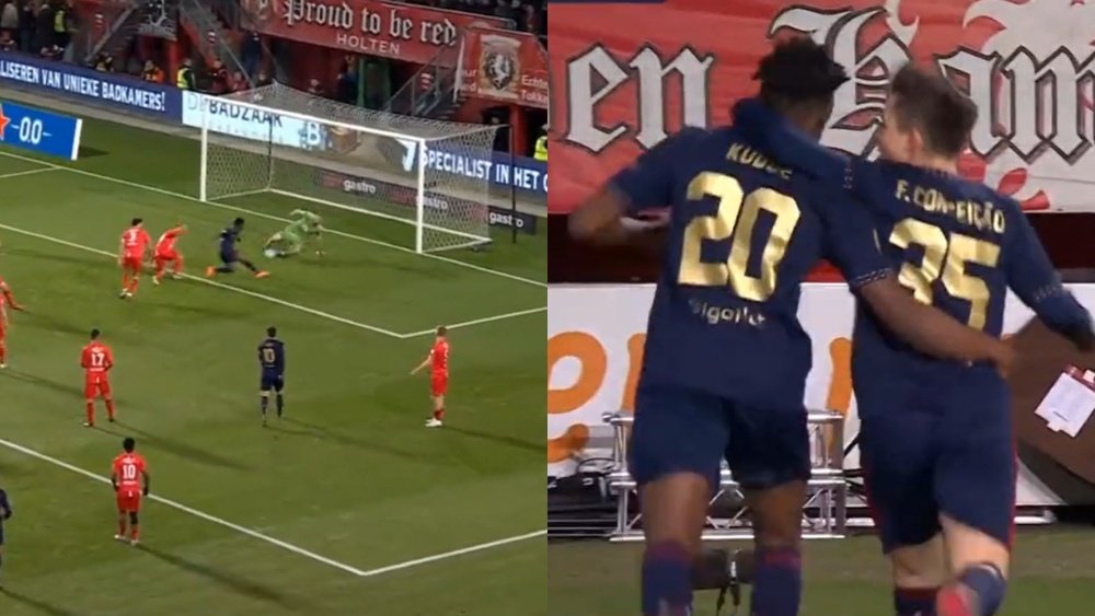 Kudus marcó el único gol para el Ajax. Captura/ESPN