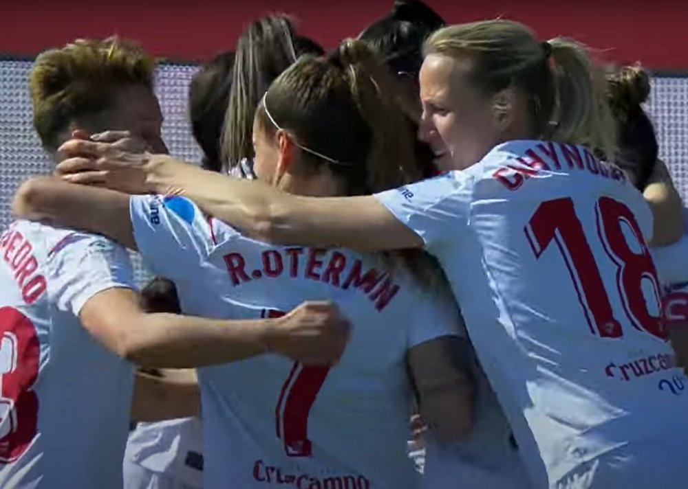 El Sevilla femenino venció al Villarreal. Captura/DAZN
