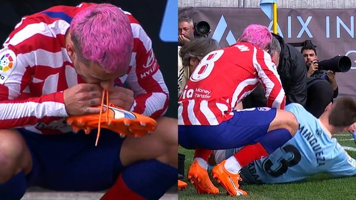 Griezmann's nice gesture to Mingueza that went viral on social media