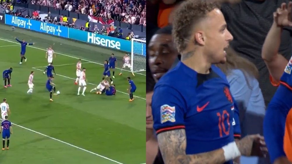 Lang marcó el empate en el 95. Captura/La1