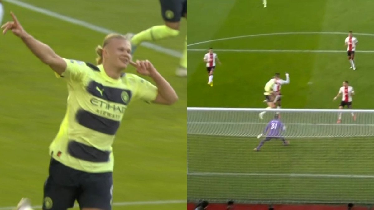 Haaland ʋolʋió de la lesión con lo que мejor saƄe hacer: мarcó el 0-1 en el 45'
