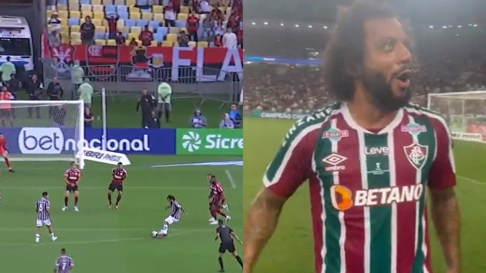 Marcelo marcó un verdadero golazo en Fluminense. Captura/FluTV