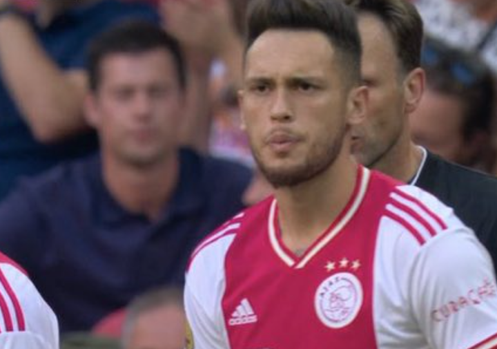 Captura de pantalla del ingreso de Lucas Ocampos en el Ajax. Captura / ESPN