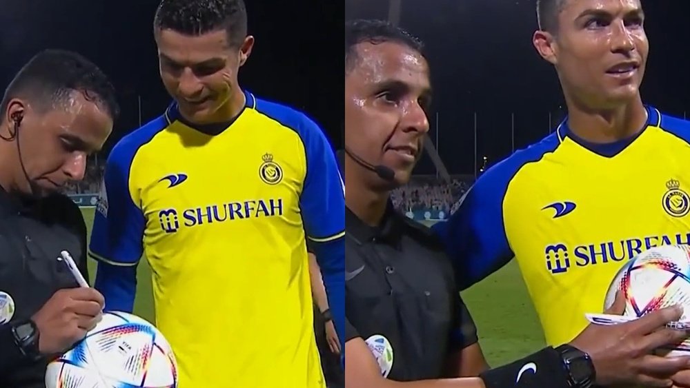 Ronaldo scored four goals for Al Nassr on Thursday. Screenshot/RSL