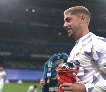 Valverde, el mejor jugador del mes de septiembre en LaLiga. Captura/DAZN