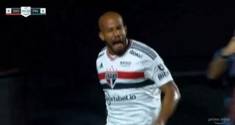 Sao Paulo sorprendió a Palmeiras. Captura/PrimeVideo