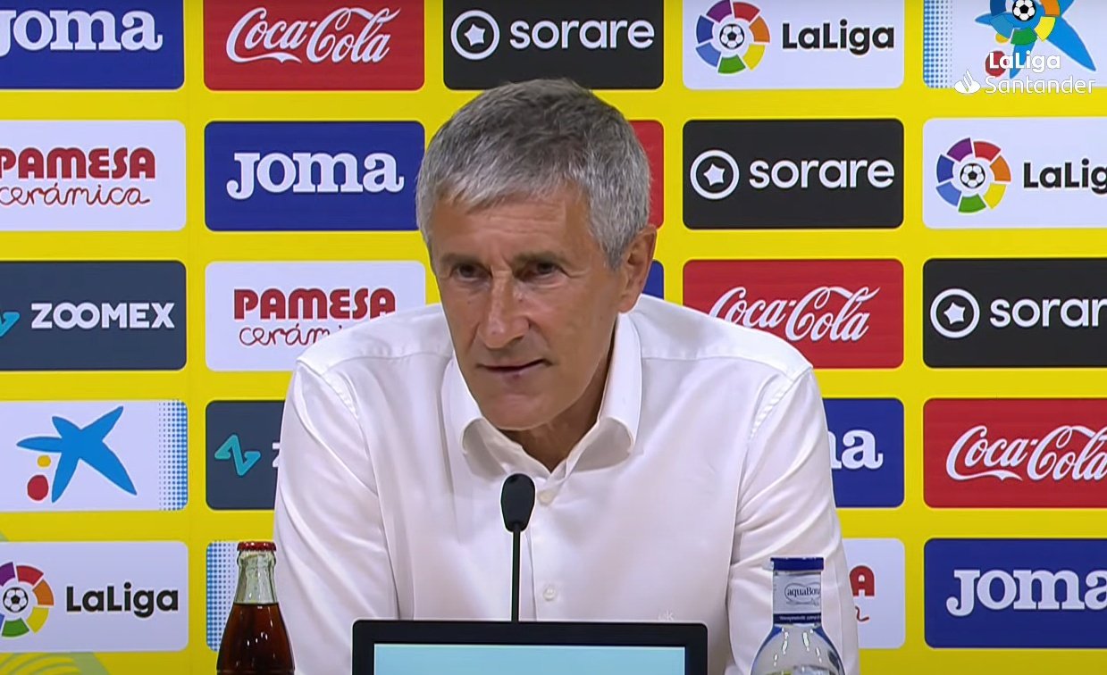 Quique Setién elogió el mérito de sus jugadores. Captura/LaLiga