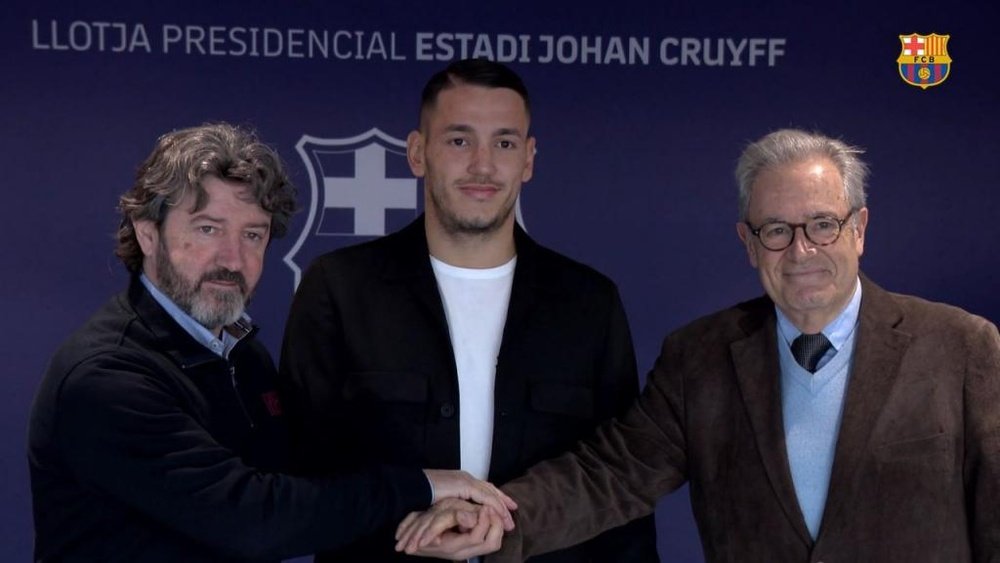 Rei Manaj could make his Barca B debut this weekend. Twitter/FCBarcelonaB
