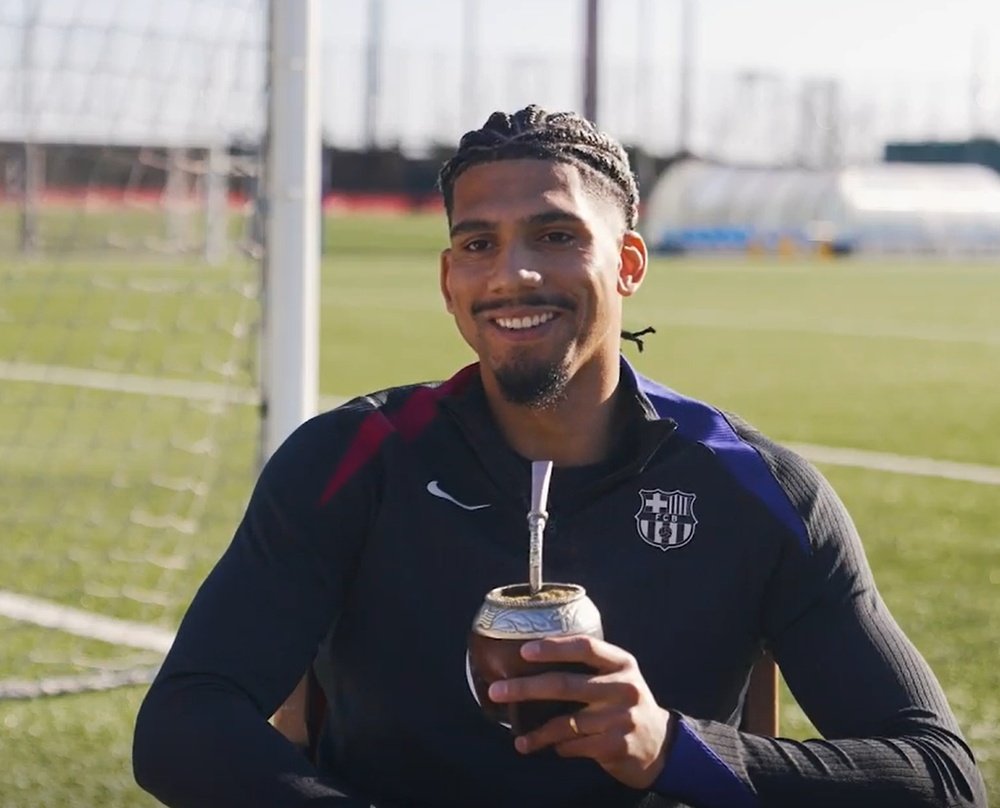 Capture de Ronald Araujo lors de l'interview avec 'Sport'. Capture/Sport