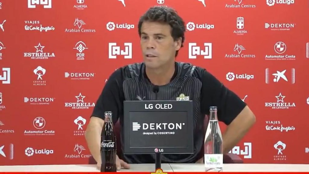 Rubi modificará su once para visitar al Alcorcón. Twitter/U_D_Almeria