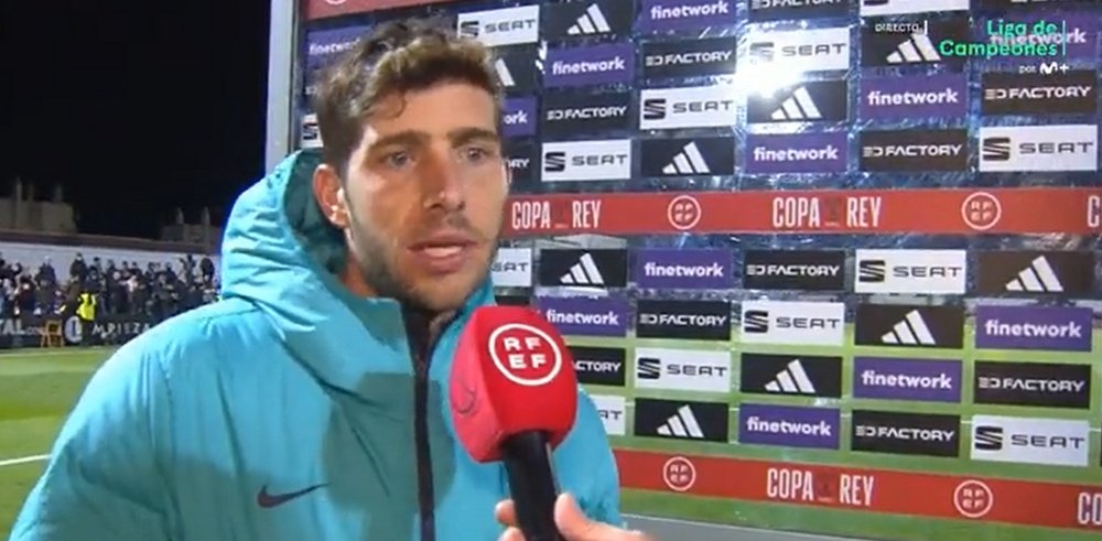 Sergi Roberto, tras vencer en Ceuta. Captura/MovistarFutbol
