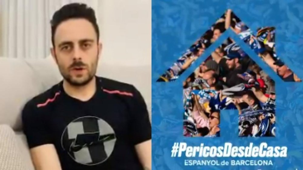 Sergio García mandó un mensaje de apoyo a los 'pericos'. Twitter/RCDEspanyol