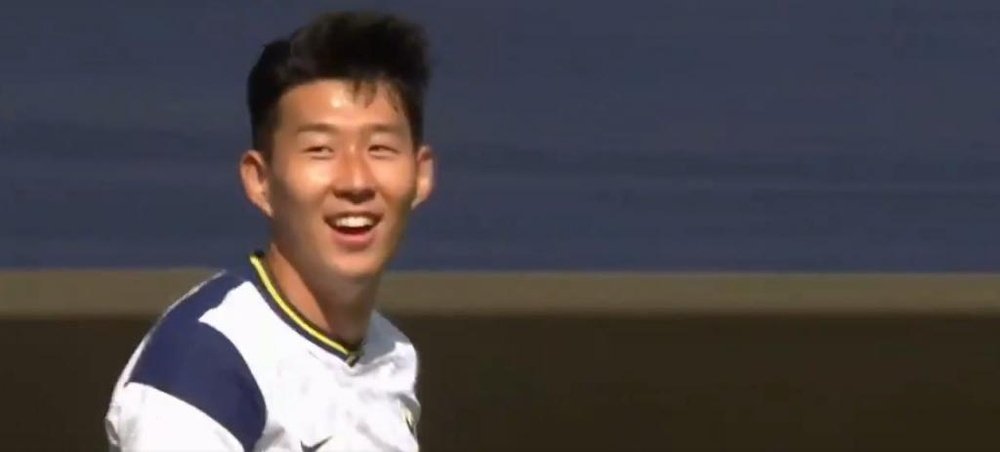 Son Heung-Min anotó un doblete en la victoria ante el Ipswich Town. Captura/SPOTV