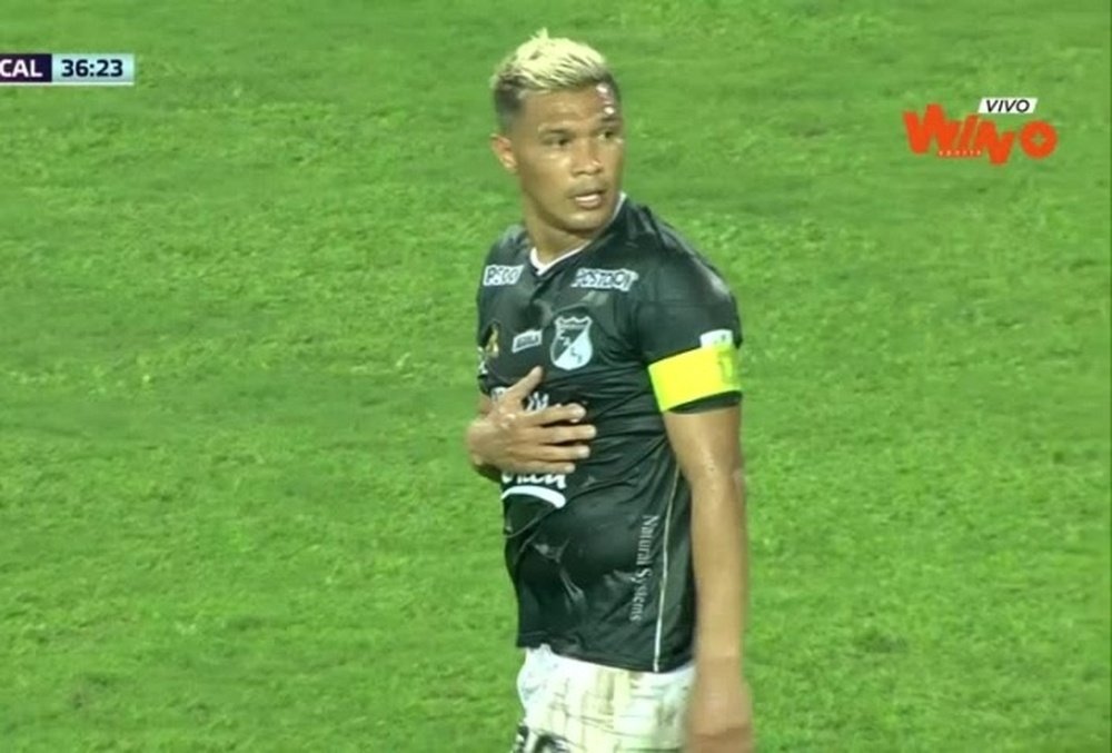 Deportivo Cali perdió 2-1 ante Jaguares. Captura/WinSports