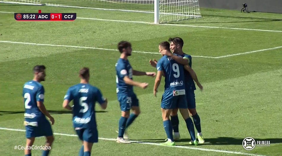 El Córdoba se hace con un nuevo triunfo ante el Ceuta. Captura/InSportsTV