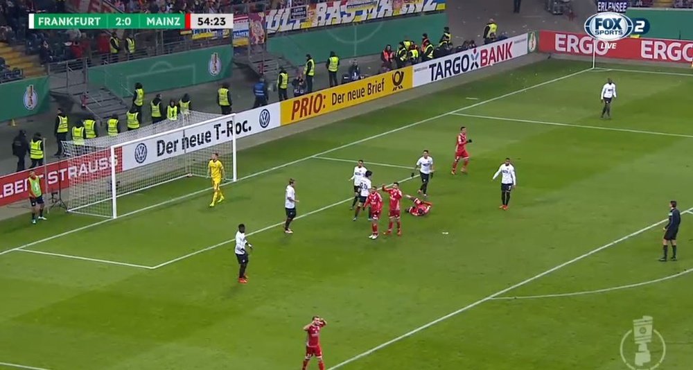 El Eintracht pasó por encima del Mainz 05. Twitter/FoxSports