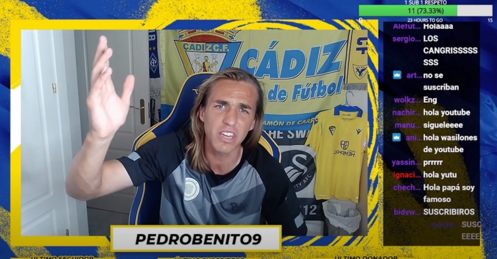 Pedro Benito podría dejar temporalmente el Cádiz. Captura/Youtube/Pedro Benito