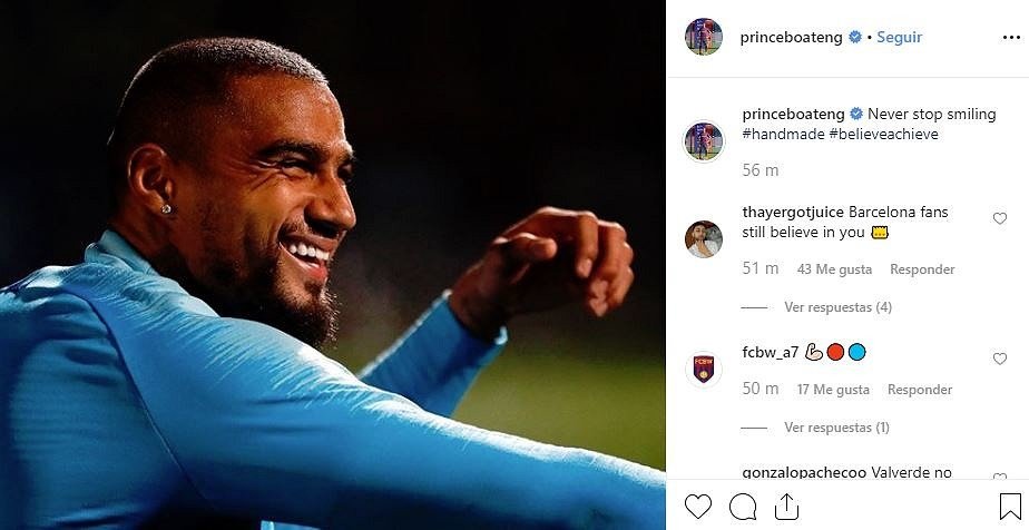 Boateng se lo toma con humor. Instagram/princeboateng