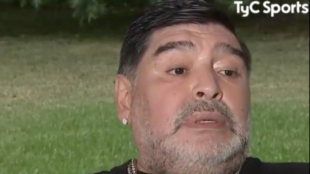 Maradona volvió a criticar a la 'Gata' Fernández. Captura/TyCSports