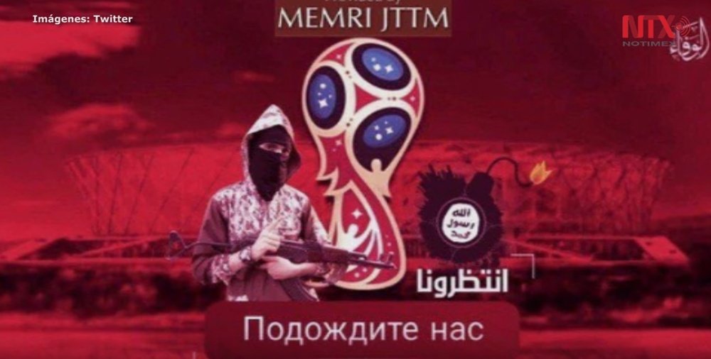 Imagen difundida por el Estado Islámico en una amenaza contra el Mundial de Rusia. Captura/Notimex
