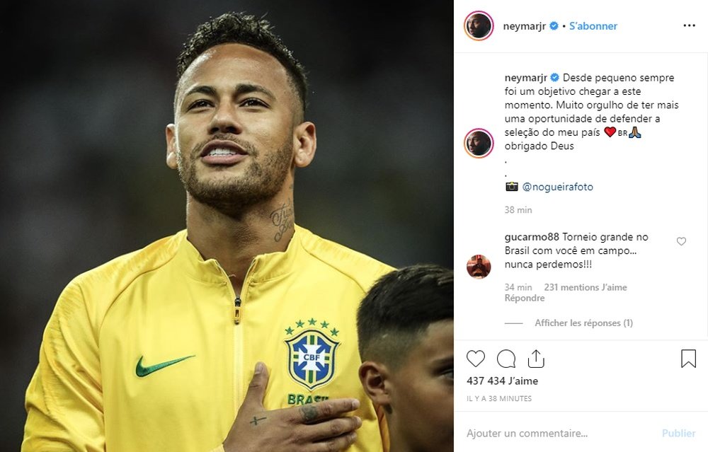 Neymar, solo concentrado en el fútbol. Instagram/neymarjr