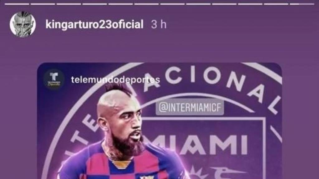 Arturo Vidal open to Inter Miami move. Instagram/kingarturo23oficial