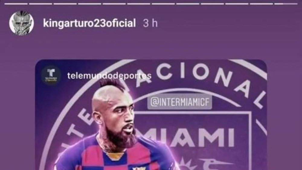 Arturo Vidal publica story polêmico. Instagram/kingarturo23oficial