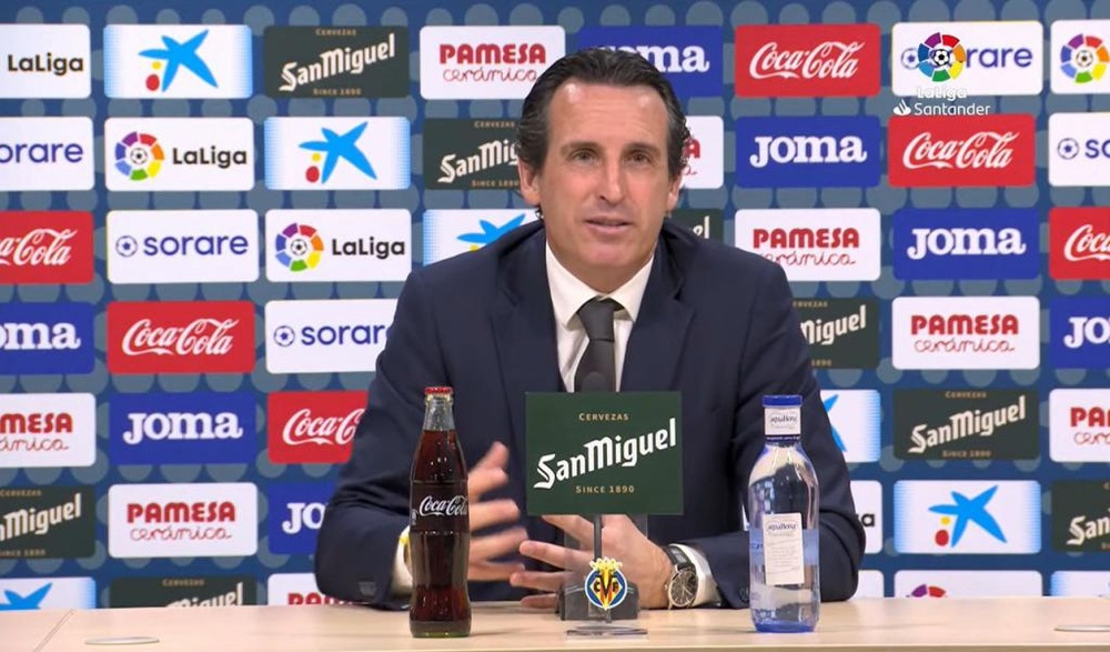 Emery, molesto con el arbitraje. YouTube/LaLiga