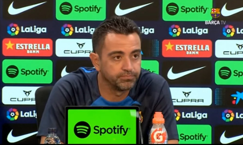 Xavi habló en la previa ante el Valladolid. Captura/FCB