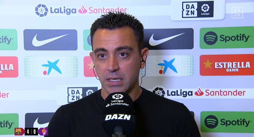 Xavi alabó el partido de Koundé. Captura/DAZN