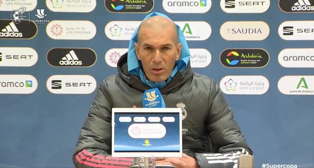 Zidane falou antes da semifinal do dia 14. Captura/RFEF