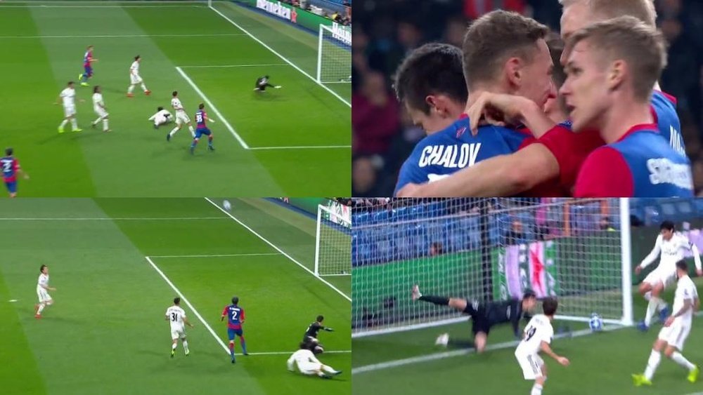 CSKA took a shock lead at the Bernabeu. Screenshot/Movistar