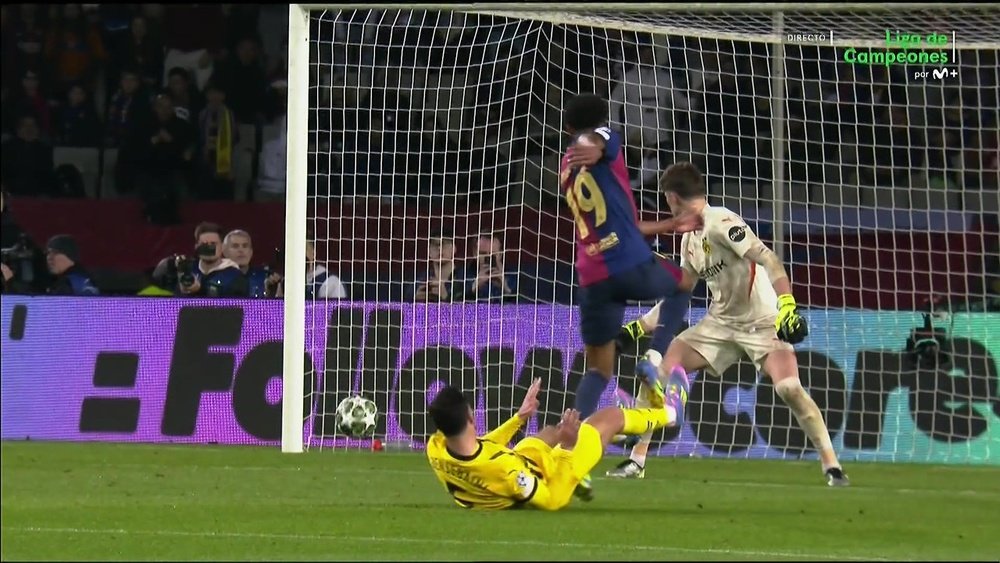 Lewandowski acerca y Lamine Yamal sentencia. Captura/MovistarLigadeCampeones