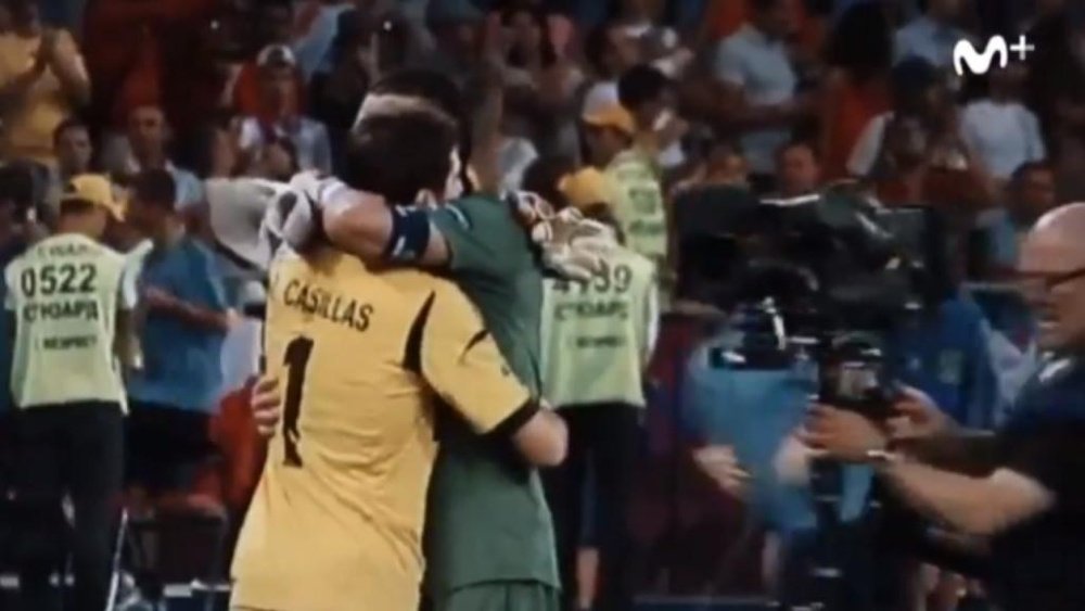 Aquel día Casillas se ganó el respeto de Buffon. Captura/Movistar+