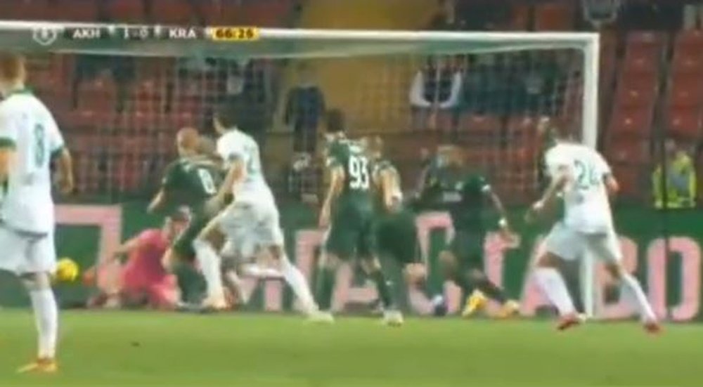 El Krasnodar naufraga antes de visitar al Sevilla. Captura/Match!
