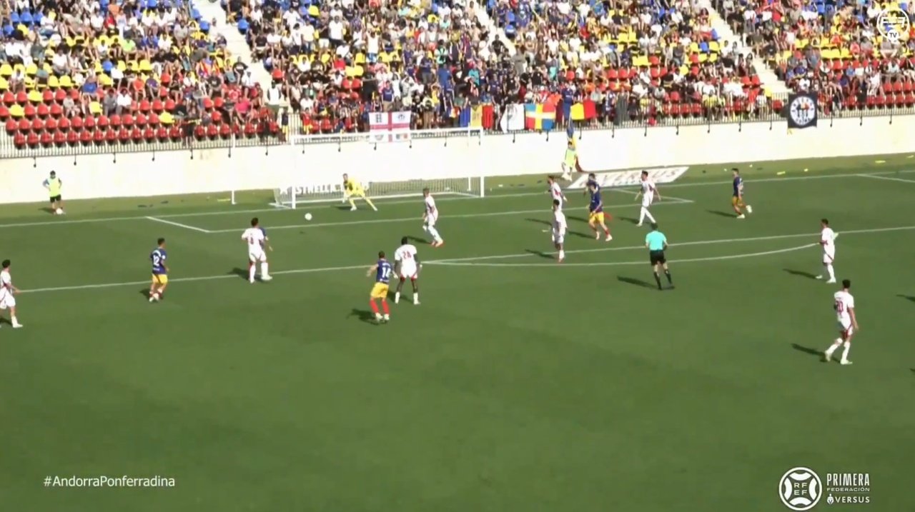 Andorra y Ponferradina igualaron 1-1. Captura/FEFTV