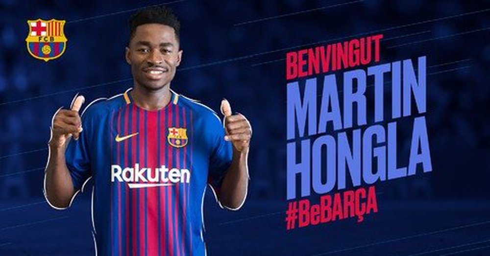 Martin Hongla también viene a reforzar al Barça B en busca de la salvación. FCBarcelonaB