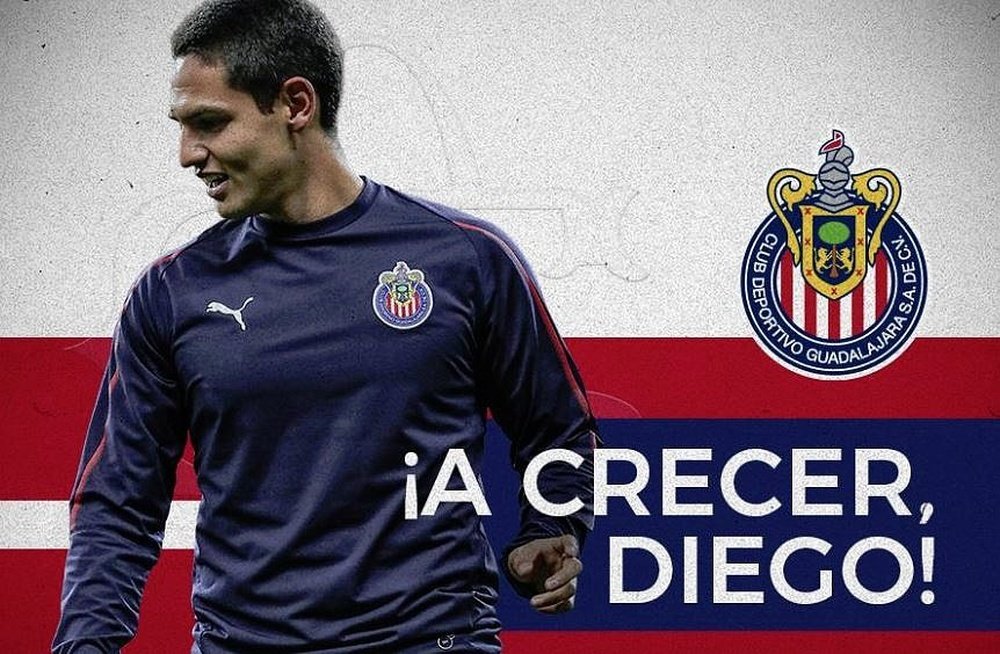 Chivas oficializa la cesión de Diego Hernández a San Luis.  Twitter/Chivas