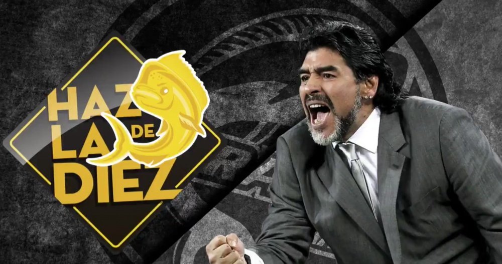 Captura do anuncio de Maradona pelo Dorados de Sinaloa. Twitter/Dorados