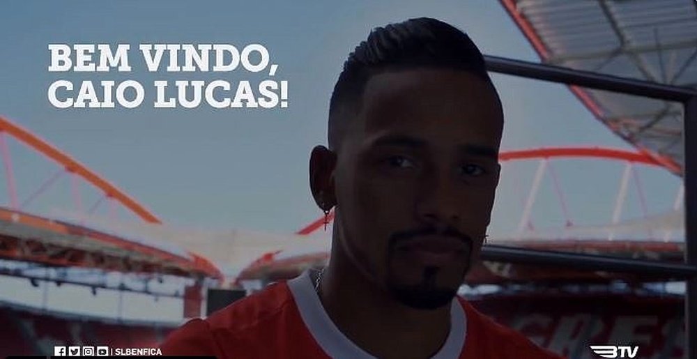 Caio é o novo jogador do Benfica. Twitter/SLBenfica