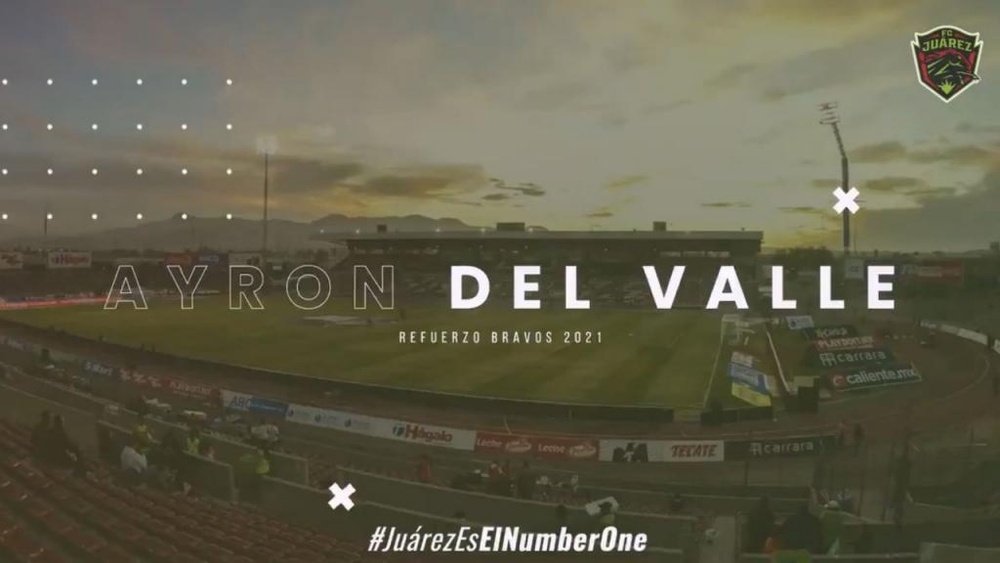 Del Valle cambia Millonarios por Juárez FC. Twitter/fcjuarezoficial